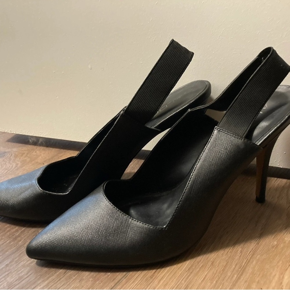 Elegant Black Women's Slingback Heels